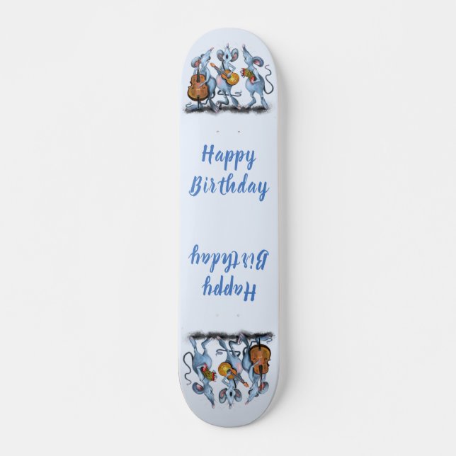 Funny Musical Mouse Geburtstagsgeschenk Skateboard (Vorne)