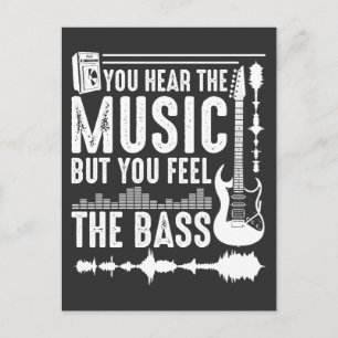 Funny Musician Bass Guitar Player Bass Gitarrist Postkarte
