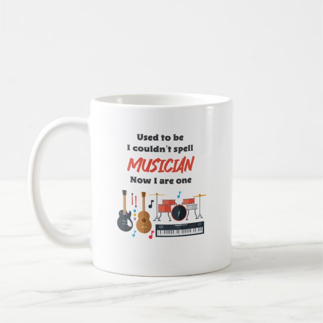 Funny Musician Coffee Tasse (Links)