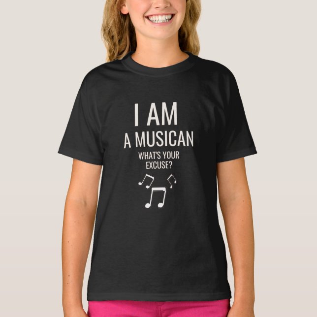 Funny Musician Quote Musiknotens Spaß T-Shirt (Vorderseite)