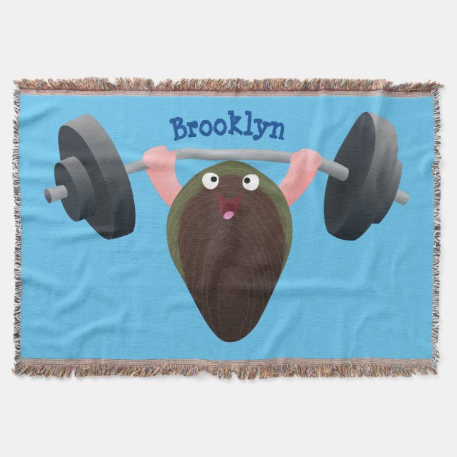 Funny mussel arbeitet an Cartoon Illustration Decke (Vorderseite)