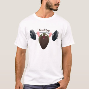 Funny mussel arbeitet an Cartoon Illustration T-Shirt