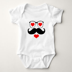 Funny Mustache Baby Strampler