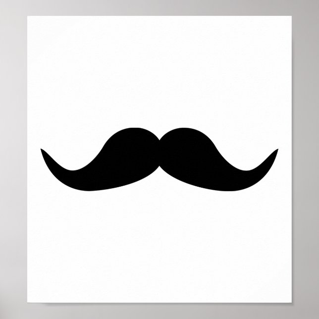 Funny Mustache Bart Poster (Vorne)