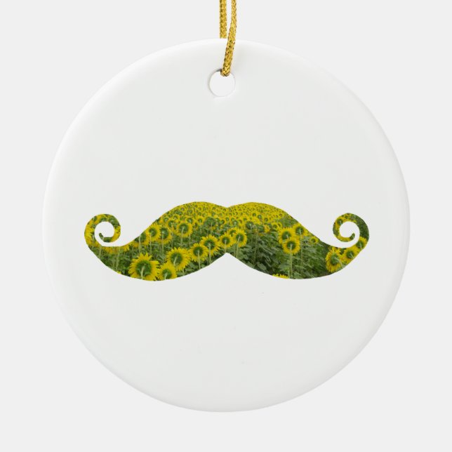 Funny Mustache Circle Ornament (Vorne)