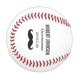 Funny Mustache Custom Trauzeuge Trauzeuge Wedding Baseball