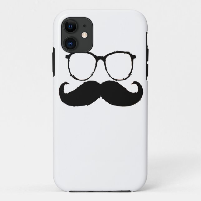 Funny Mustache Glasses 3 Case-Mate iPhone Hülle (Rückseite)