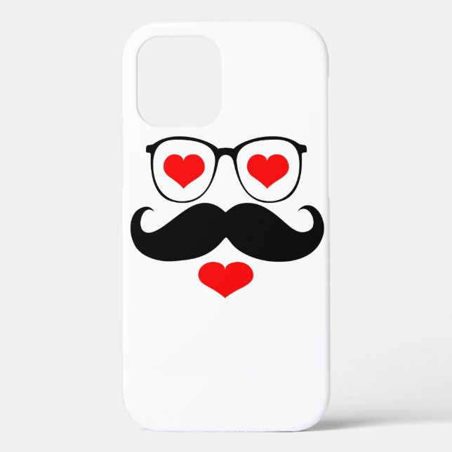 Funny Mustache Glasses Case-Mate iPhone Hülle (Rückseite)