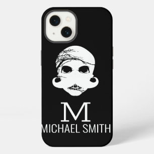 Funny Mustache Monogram iPhone 13 Hülle