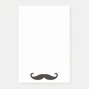 Funny Mustache / Schnurbart + Ihr Text Post-it Klebezettel