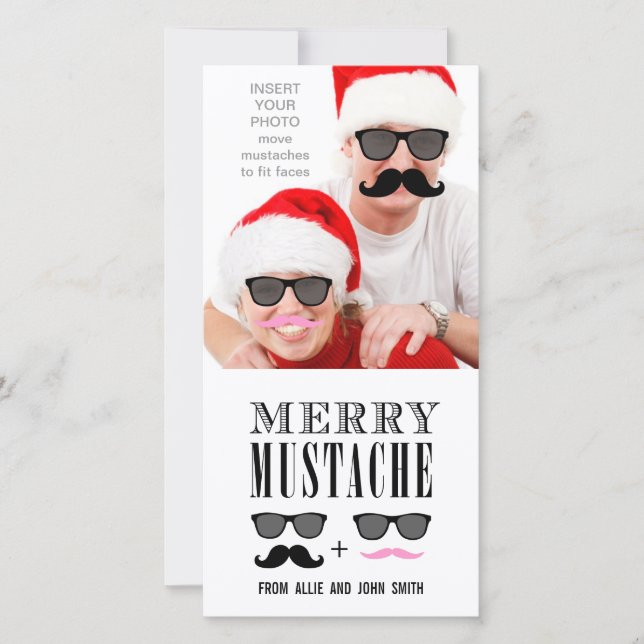 Funny Mustache Sonnenbrille Weihnachten (Vorderseite)