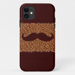 Funny Mustache über Leopard Skin Case-Mate iPhone Hülle