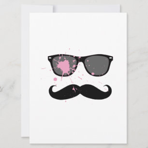 Funny Mustache und Sonnenbrille