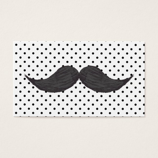 Funny Mustache Zeichnend und schwarze Polka Punkte (Vorderseite)