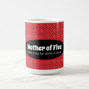 Funny Mutter der Big Family Red Bandana Custom Kaffeetasse