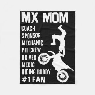 Funny Mx Mama Dirt Bike Motocross Reiten Buddy Mot Fleecedecke