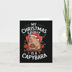 Funny My Christmas Spirit Capybara Matching Ugly m Karte