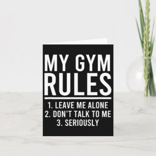 Funny my Gym Rules Karte