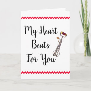 Funny my Heart Beats for You Valentine's Day Card Feiertagskarte