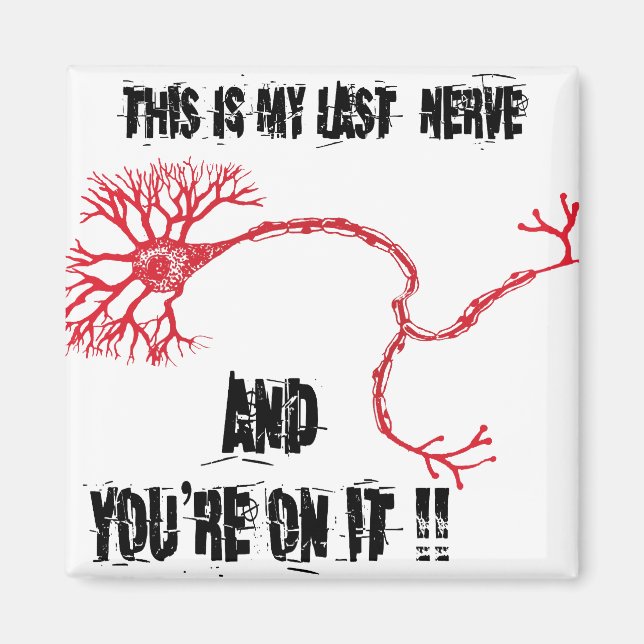 Funny My Last Nerve Magnet (Vorne)