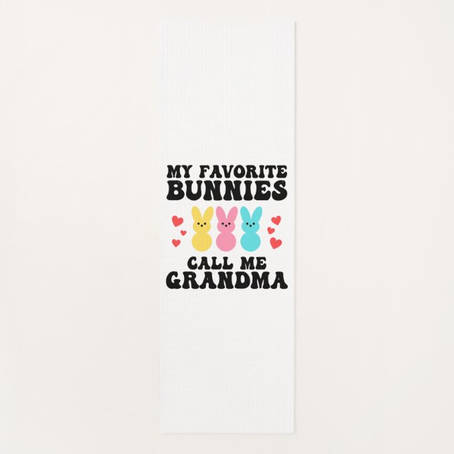 Funny My Liebes Bunnies nennt mich Großmutter Mutt Yogamatte (Vorderseite)