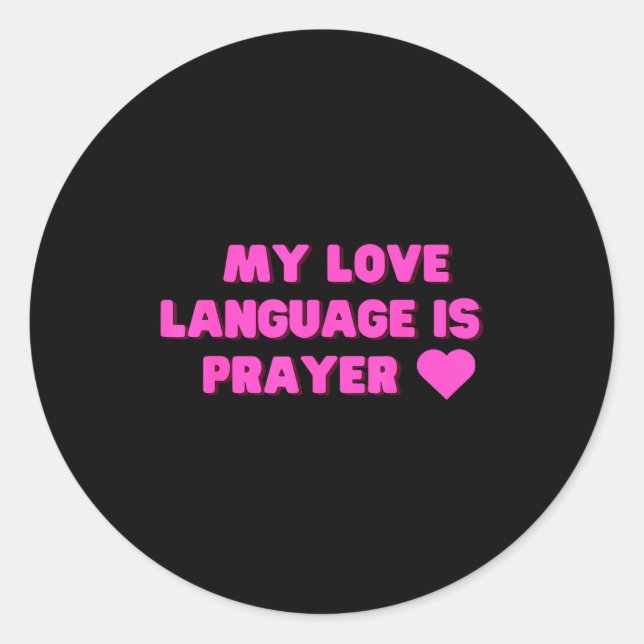 Funny My Love Language Is Prayer Jesus Christian  Runder Aufkleber (Vorderseite)