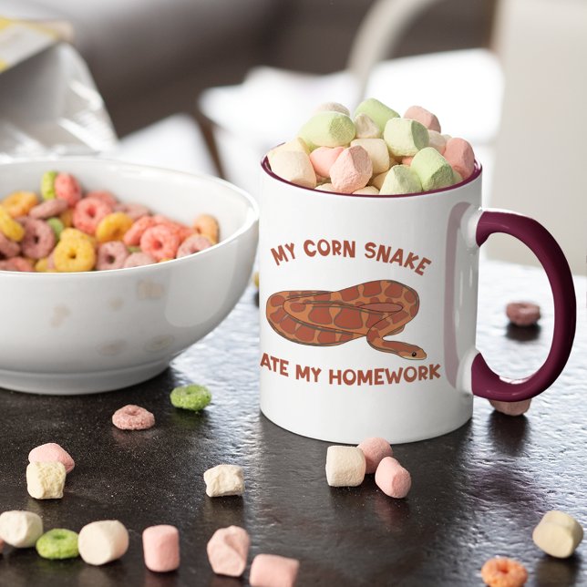 Funny My Mais Schlange Ate meine Zuhause Work Pet  Tasse (Von Creator hochgeladen)