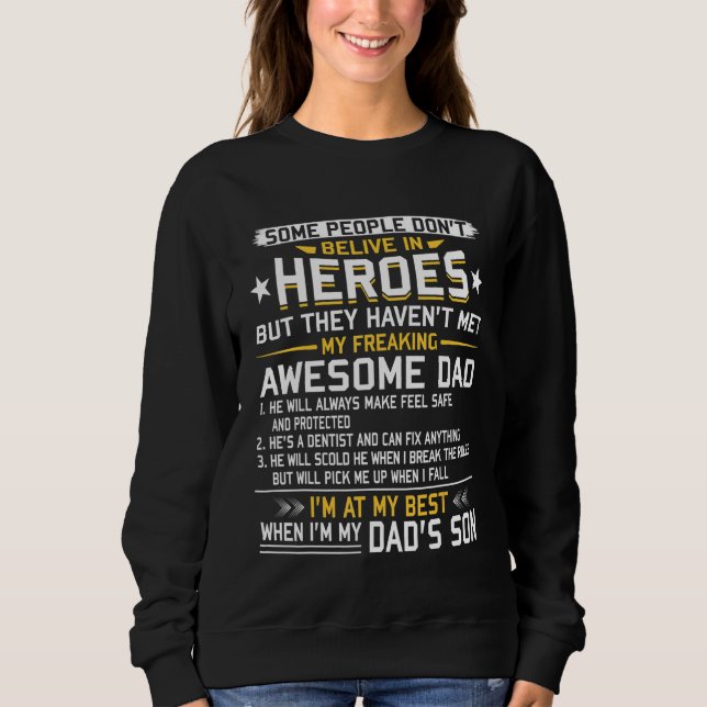 Funny My Phantastisch Dentist Vater Son Sweatshirt (Vorderseite)