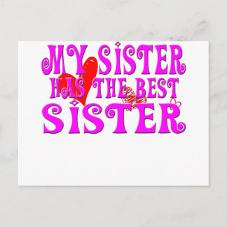 Funny My Sister hat die beste Schwester Postkarte
