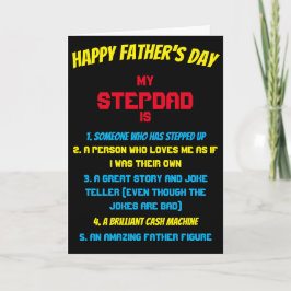 Funny My Stepdad Zitat Vatertag Karte