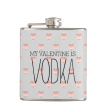 Funny My Valentine ist Vodka Pink Hearts Pattern