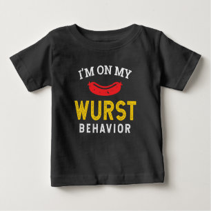 Funny My Wurst Behavior Oktoberfest Baby T-shirt