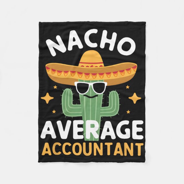 Funny Nacho Average Accountant Cinco De Mayo Mexic Fleecedecke (Vorderseite)