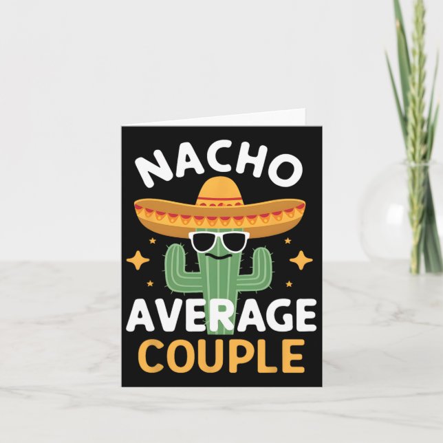 Funny Nacho Average Couple Cinco De Mayo Mexican F Karte (Vorderseite)