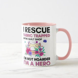 Funny Nähquote Vintage Blumennähmaschine Tasse