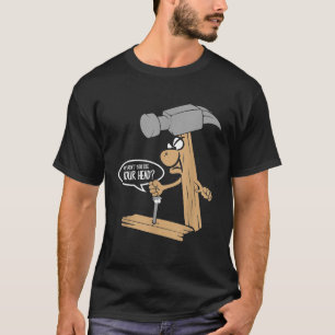 Funny Nail and Hammer Panzer Holzschnitzel Const T-Shirt