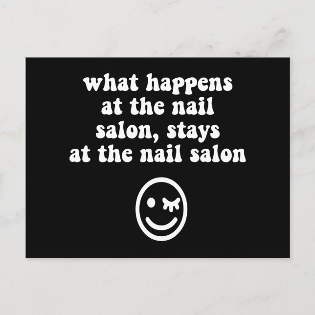 Funny Nail Salon Postkarte (Vorderseite)