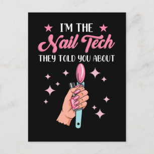 Funny Nail Tech Mitarbeiter Manicure Coworker Postkarte