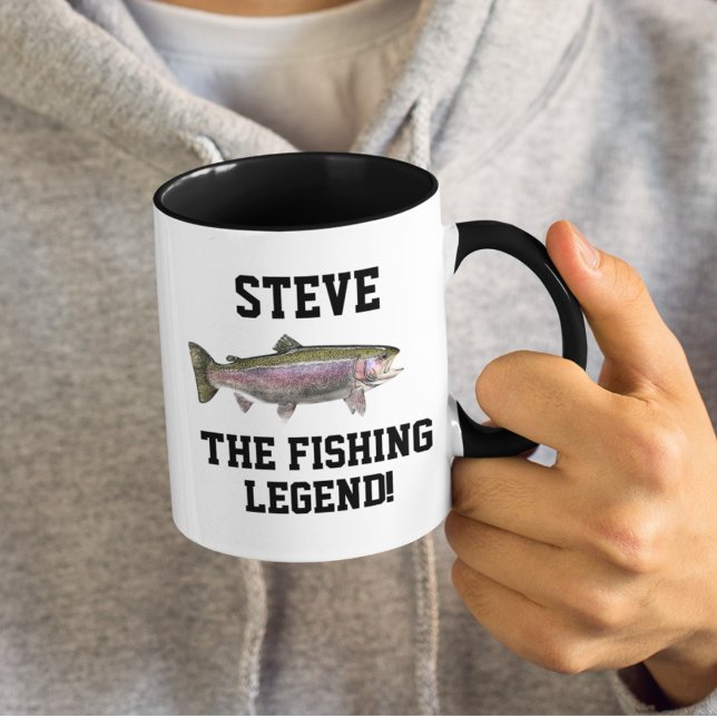 Funny Name Fischen Legend Regenbogenforelle Sport Tasse (Von Creator hochgeladen)