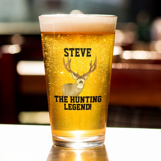 Funny Name Jagd Legend Mule Deer Antlers Glas (Von Creator hochgeladen)