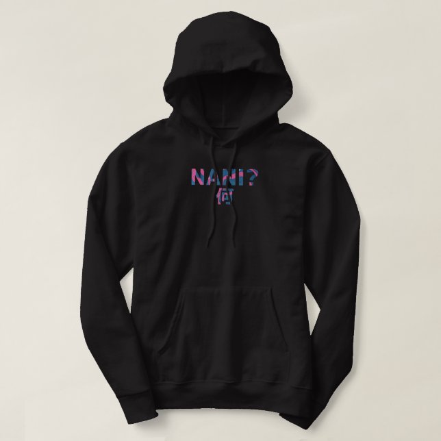 Funny Nani Japanese Anime &amp; Manga Kanji Hoodie (Design vorne)