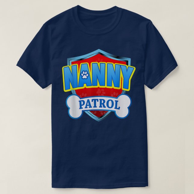 Funny Nanny Patrol Hund Mama, Vater für Männer Fra T-Shirt (Design vorne)
