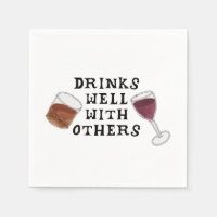 Funny Napkins Spaß Wein und Alkohol