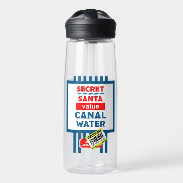 Funny Narrowboat Water Label Trinkflasche (Vorne)