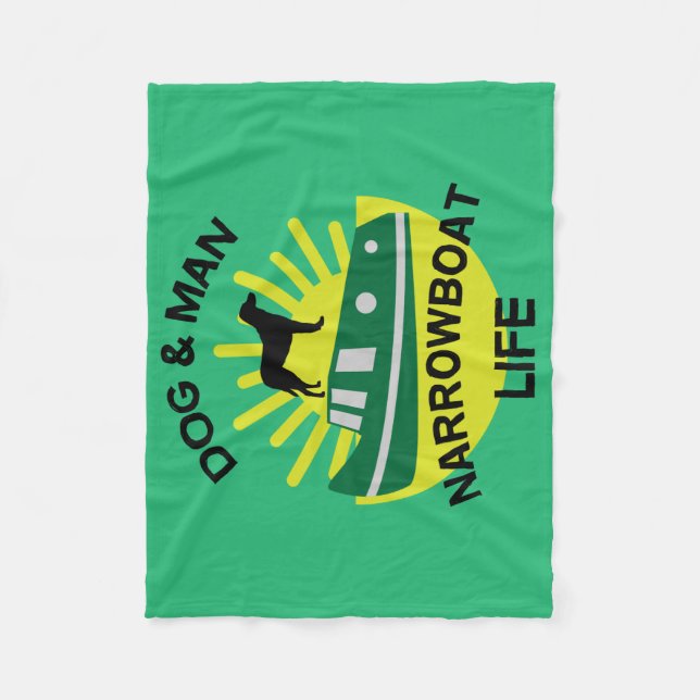 Funny Narrowboats | Kanalboote | British Cannel M Fleecedecke (Vorderseite)