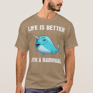 Funny Narwhal Sea Whale Fisch Ozean 4 T-Shirt