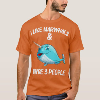 Funny Narwhal Sea Whale Fisch Ozean 8 T-Shirt