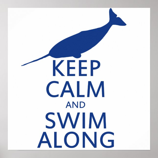 Funny Narwhal Spaß Poster (Vorne)