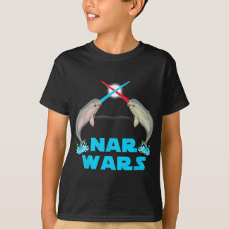 Funny Narwhal The Great Nar Wars Parody T-Shirt