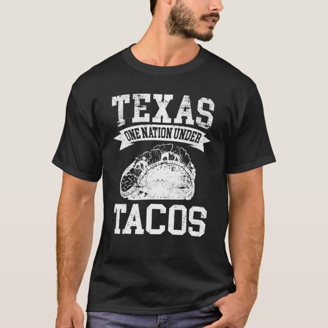 Funny Nation under Tacos - Texas Taco T-Shirt (Vorderseite)